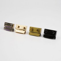 아유디 명품 가방 잠금 사각 버클 가방 장식 부자재 4컬러, 실버