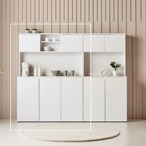 룸핏 어텀 키큰 높은 렌지 레인지 오븐 밥솥 렌지대 다이 선반 대 장 다용도 멀티 수납장 받침대 거치대 커피머신 홈카페 학원 매장 가게 사무실 탕비실 상부장 틈새장 에어프라이어, 3문 상부장세트, 화이트