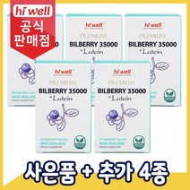 [공식판매점] 하이웰 프리미엄 빌베리 35000mg 루테인 10mg 60캡슐 1개, 5통