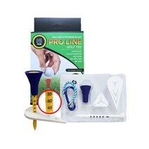 프로라인 골프티 컨트롤 에이밍 골프 티꽂이 롱티 티샷 눈금티 높이조절티 1p 세트, 혼합색상