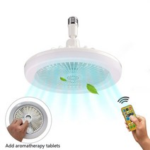 대형실링팬 조명 램프 포함 천장 선풍기 제어 E27 컨버터 베이스 침실 거실 가정용 무소음 LED 팬 30W, 03 White-Remote