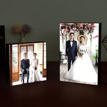 LED 포토 무드등 웨딩사진 취침등 테이블 스탠드 DF0150, UV인쇄_250x250mm