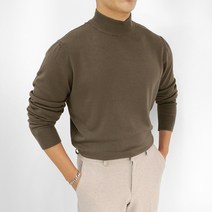 로니제이 남자 부드러운 이너티 반목 반폴라 니트