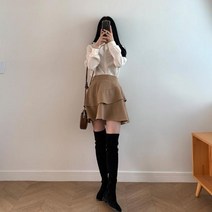 마롱패션 치마 미니치마 미니 스커트 바지 안감 프릴 S245