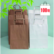 원탑 종이쇼핑백 종이가방 도시락쇼핑백 100매, 도시락_대 100매 260 x 170 x 330