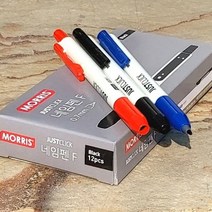 모리스 JUSTCLICK 노크식 세필 슬림 네임펜 F 1다스 블랙 12pcs, 색상, 쿠팡 본상품선택, 1개
