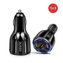 (1+1) 이젠케이 차량용 고속충전기 USB 5포트 퀄컴퀵차지3.0 멀티시거잭, 5포트 차량용 고속충전기