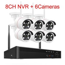 셉톱박스 빔프로젝터 영상기 송신기 리모콘 Techage-5mp 8CH 무선 감시 보안 시스템 AI 얼굴 감지 비디오 C, 03 8CH NVR and 6 Camera_01 없음