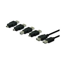 GE 범용 USB 2.0 어댑터 키트 6피트. A 수 - A 암 연장 케이블 어댑터 4개 포함: A 수 - B 수 A 수 - 미니 B(4핀) A 수 - 미니 B(5핀) A