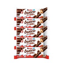 킨더 부에노 초콜릿 행사답례품 휴대용 초등학생 수험생 회사 사무실 남자 여자 친구 독서실 행사 간식 선물 43g, 5개