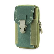 전술 폰 파우치 휴대폰 벨트 홀스터 방수 EDC 몰리 벨트 파우치 카라비너 포함 스포츠 하이킹 캠핑용, army green