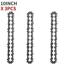 전기톱 충전 엔진 기계 체인 스틸엔진 톱 나무 전기 무선 드릴 46810 인치 46810 인치 부품 로깅 및 가지 치기, 3pcsx10인치