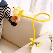 편스토어 집게형 스마트폰 자바라 거치대 97mm 2개, 옐로우 2P