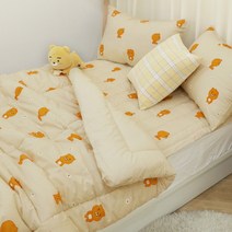 [카카오프렌즈(침구)] 리틀프렌즈 광목 차렵이불(Q)_데이지리틀라이언