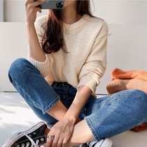 바보사랑 시즌 인사이드 알파카 라운드 니트(knit604) .드레스날다