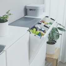 스탠드 분리수거함 가정용 인테리어 휴지통, 그레이2단