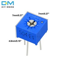 가변 저항10PCS 3362P 트리머 전위차계 가변 저항 100R 1K 2K 5K 1M 옴 서멧 트림 포트, 12 100 옴
