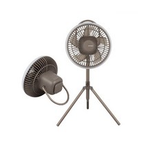 이엑스파워 캠핑용 선풍기 무선 충전 팬 ECF-9 9인치 LED 리모컨 좌우회전 가방 케이스 포함 차박 타이머, 애쉬브라운