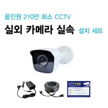 [THAAD] 가성비 좋은 210만화소 고해상도 CCTV 자가설치 올인원 실내 실외 카메라 설치 패키지 녹화기, 실외 카메라 1대 추가 세트 패키지 (케이블 30M)