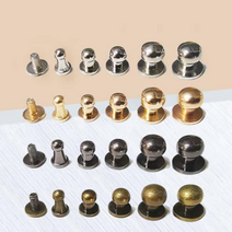 솔트레지 가방 나사 장식 부자재 4color [4 5 6 8mm 솔트리지 가죽 공예 부자재 재료 단추 버클], 흑니켈, 1개