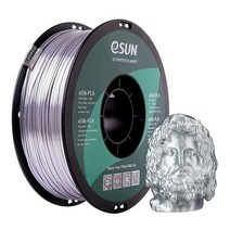 ESUN Silk PLA 3D 프린터 필라멘트 치수 정확도 +/- 0.03mm 1kg 스풀 1.75mm 레인보우, Silver