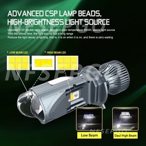 4k빔프로젝터 H4 Canbus 120W 램프 LED 미니 프로젝터 듀얼 렌즈 자동차 전구 30000LM 변환 키트 하이/로우 빔 헤드 라이트 2 개, [01] 6000K White, [01] LHD, [01] H4/9003/HB2 안녕하세요/소호