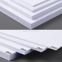 폼보드제작 플레이트빌딩 미니어처모델5pcs 300x200mm DIY 빌딩 모델 재료에 대 한 화이트/블랙 PVC 폼 보, 02 5pcs White 3mm