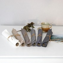 [나산] 냅킨 린넨 100% 젠스타일 RS91-7 6장 SET 40x30cm 당일발송, 상세설명 참조, 22 미스티로즈핑크