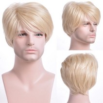 남자 가발 앞머리 부분 통가발 정수리 남성 투블럭 중년 모자 인모 짧은머리 군인 다운펌 짧은 용 부드러운 천연 용 픽시 컷 스트레이트 헤어 합성 용 블랙 브라운 그레이 용, ld9262