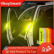 자동차 외곽부품2개/대 Jaguar Xf Cla Romeo Giulia G20 Mx5 용 자동차 도어 스티커 DIY 오픈 반사 테이프, 01 Random Color 4pcs