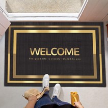 웰컴 WELCOME 매트 입구 발판 현관 업소용 입구 러그 어서오세요 발매트, 횡판(브라운) + 60x160cm(가로판)