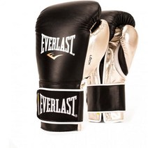 Everlast 에버라스트 파워락 프로 트레이닝 장갑, Black/Gold, 16 oz.