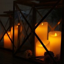 아둥놀이터 전원스위치 파라핀 LED 캔들 10cm + 12.5cm + 15cm