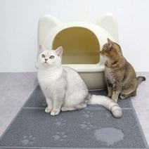 동동이네 가성비 좋은 고양이 모래 사막화 방지 캣 매트 세척 가능한 화장실 입구 패드 발바닥 보호 미끄럼방지 두부모래 벤토나이트 잡아주는 논슬립 발판, 2개