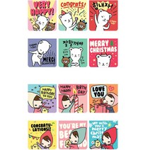 포니브라운카드 인테리어 친구선물 12p 귀여운느낌 셀프청첩장 감성문구 군대편지지, 1개, 부하곰