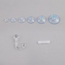 흡착판 큐방세트 35파이 압착고무 후크고리 유리흡착, 1개