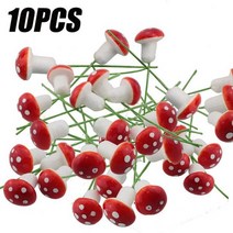1020Pcs 미니 폼 버섯 식물 DIY 공예 분재 마이크로 풍경 꽃 냄비 크리스마스 파티 장식, 10PCS