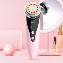 얼굴 미용기기 미세진동기 피부마사지 에스테틱 탄력 홈케어 기계 눈주름 피부 미용 셀프케어 갈바닉 얼굴기미 피부탄력 중주파 저주파, 표준레드레이의이중효과소녀화이트