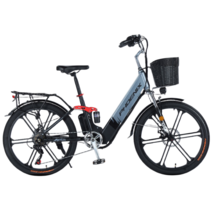 Montheria 전기자전거 36V MTB자전거 24인치 전동자전거 B918-133, 15AH-35KM, 그레이B