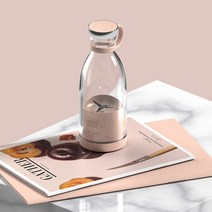해독주스 해독주스다이어트 클렌즈주스다이어트 핸드 헬드 블렌더 신선한 야채 빠른 착즙, 핑크 350ml