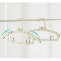 아기 유아 키즈 아동용 청소년 길이조절 옷걸이 고리, 민트 10개입