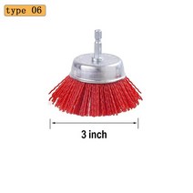 Nylon Cup Brush Abrasive Wire Wheel For Drill Rotary Tool Wood Polishing Deburring 1/4inch Shank 1-, [04] type 04