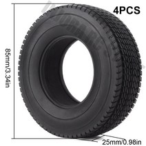 지게차타이어1/14 RC 크롤러 자동차에 대 한 스폰지와 4PCS 부드러운 고무 휠 타이어 Tamiya 트랙터 트럭, 02 YQT-T3, 1개