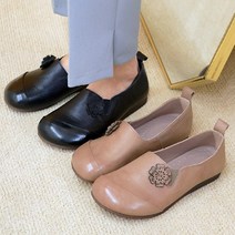 [천연소가죽] 슈타운 여성 효도화 컴포트화 발편한 신발 가죽 단화