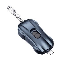 미니 보조 배터리 도킹 자동차 가벼운 휴대용 소형 여행용 뜨거운 판매 1500mAh 유형-C 보조베터리 키 체인 비상 충전기 안드로이드 스마트 폰 자동 시작, [11] Black for Type-c
