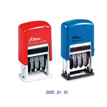 자동구문일부인 날짜넘버링 넘버링스탬프 일부인, 적색, S-309(6단넘버링3m)