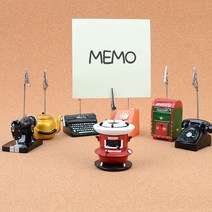 socean 타자기 곤로 레트로 미니어쳐 문구 메모 꽂이 집게 복고풍 명함 홀더 재유행 장식 클립 갬성 감성 피규어 클