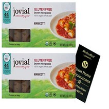 Jovial Organic Gluten-Free Brown Rice Italian Manicotti Pasta | Pack of 2 | Plus Recipe Booklet Bund, 1