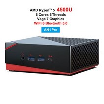 미니pc AMD-라이젠 R5 3750H R7 2700U 미니 PC 베가 10 그래픽 포함 4K UHD Nvme SSD 데스크탑 게임용 컴, 01 No RAM No Storage_04 EU, 04 AN1 Pro R5 4500U