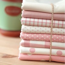 [원단쟁이] OX 파스텔 체크&도트&무지(핑크) E23, 14mm도트